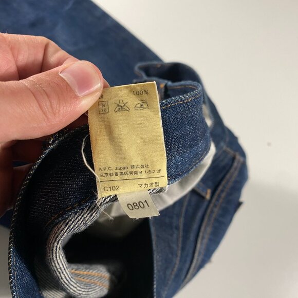 A.P.C. Petit Standard Dark Wash Slim Fit Button-fly Jeans men's size 30x32 - Picture 8 of 12